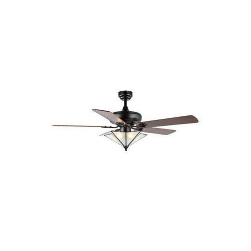 Jonathan Y Moravia 5-Light Farmhouse Rustic Iron Star Shade LED Ceiling Fan with Remote