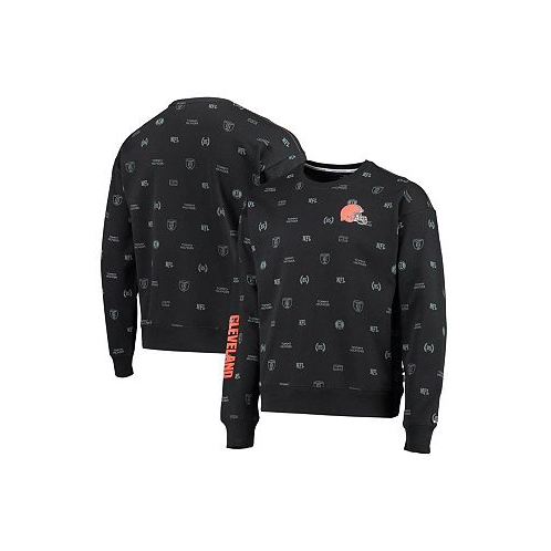 Tommy Hilfiger Mens Black Cleveland Browns Reid Graphic Pullover Sweatshirt