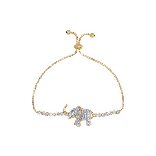 Macys Diamond Accent Elephant Adjustable Bolo Bracelet