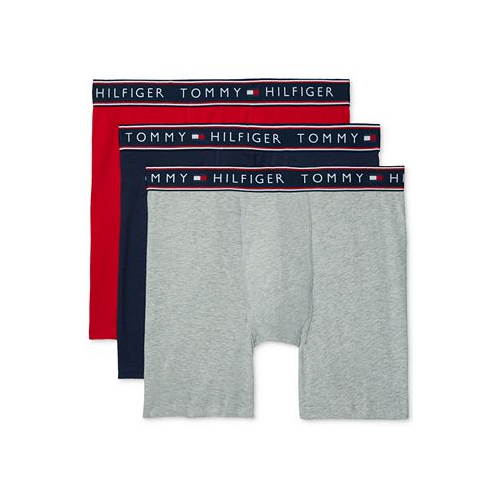 Tommy Hilfiger Mens 3-Pk. Cotton Stretch Moisture-Wicking Boxer Briefs