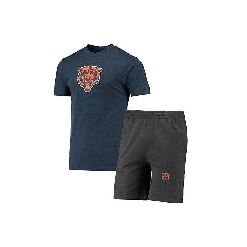 Concepts Sport Mens Charcoal Navy Chicago Bears Meter T-shirt and Shorts Sleep Set