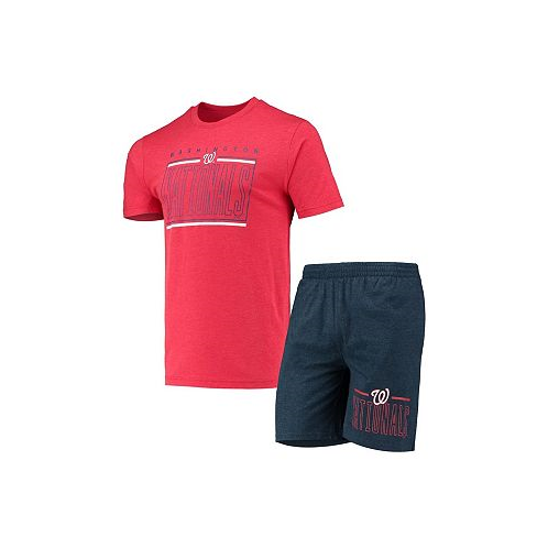Concepts Sport Mens Navy Red Washington Nationals Meter T-shirt and Shorts Sleep Set