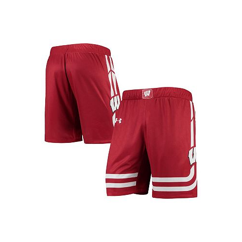 Under Armour Mens Red Wisconsin Badgers Replica Basketball Short