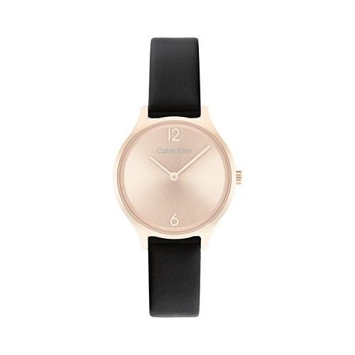 Calvin Klein Black Leather Strap Watch 28mm