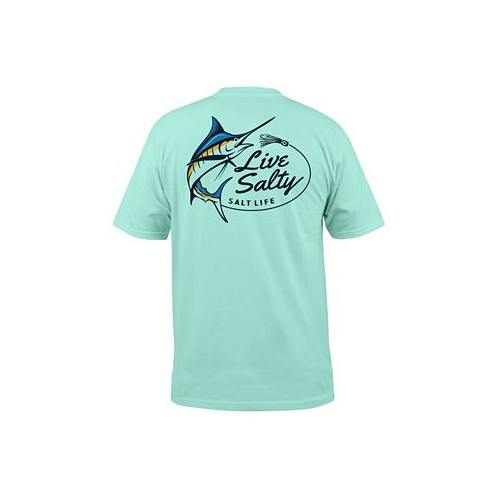 Salt Life Mens Salty Marlin Logo Graphic Performance T-Shirt