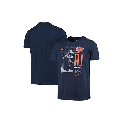 Nike Big Boys RJ Barrett Blue New York Knicks 2019 NBA Draft Pick Performance T-shirt