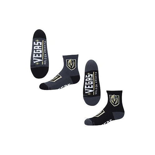 For Bare Feet Boys and Girls Youth Vegas Golden Knights Two-Pack Quarter-Length Team Socks
