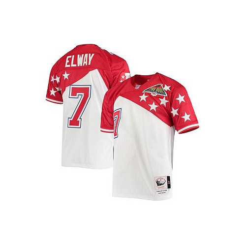 Mitchell & Ness Mens John Elway White Red AFC 1995 Pro Bowl Authentic Jersey