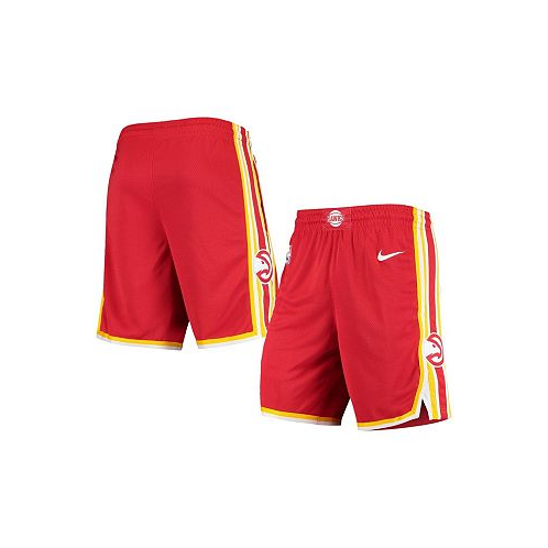 Nike Mens Red Gold Atlanta Hawks 2020/21 Association Edition Performance Swingman Shorts