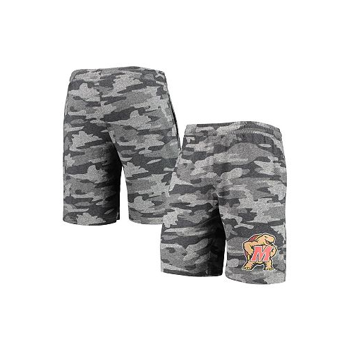 Concepts Sport Mens Charcoal Gray Maryland Terrapins Camo Backup Terry Jam Lounge Shorts