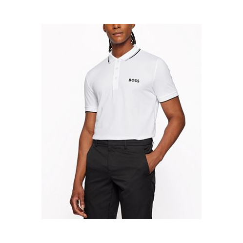 Hugo Boss Boss Mens Cotton-Blend Polo Shirt