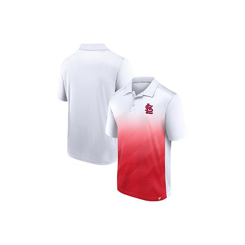 Fanatics Mens White Red St. Louis Cardinals Iconic Parameter Sublimated Polo Shirt