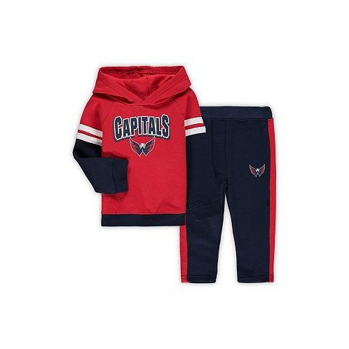 Outerstuff Toddler Boys Red Navy Washington Capitals Miracle On Ice Raglan Pullover Hoodie and Pants Set