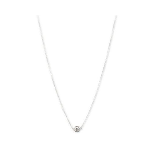 Ralph Lauren Sterling Silver and Cubic Zirconia Pendant Necklace