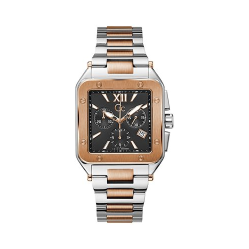 GUESS Gc Couture Mens Swiss Two-Tone Stainless Steel Bracelet Watch 36mm