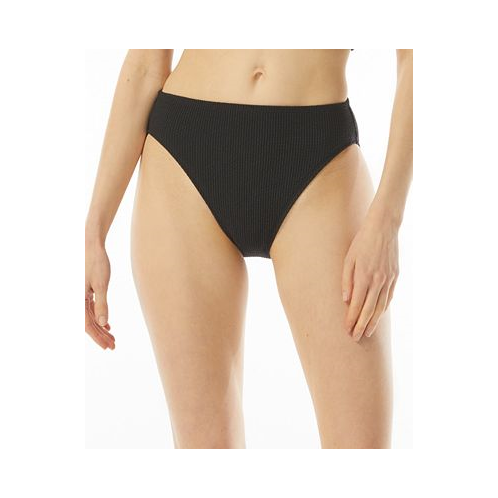 Michael Kors Womens Textured High-Leg Bikini Bottoms