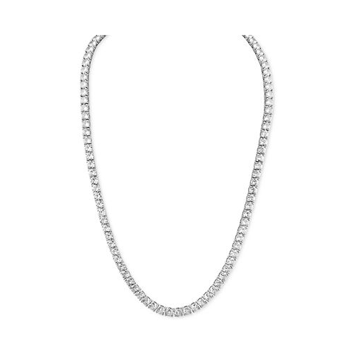 Esquire Mens Jewelry Cubic Zirconia 24 Tennis Necklace in Sterling Silver