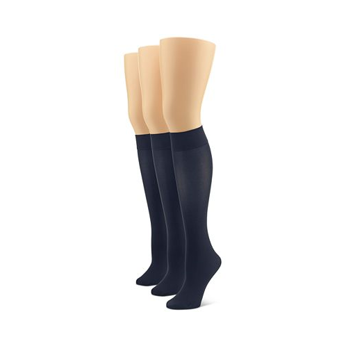 Hue Womens 3-Pk. Soft Opaque Knee-High Socks