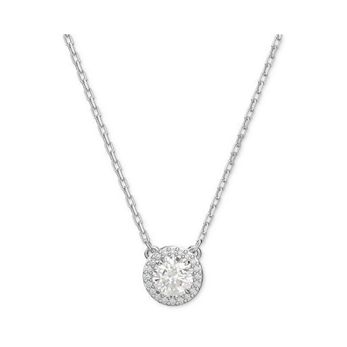 Swarovski Silver-Tone Constella Crystal Pendant Necklace 14-7/8 + 3 extender