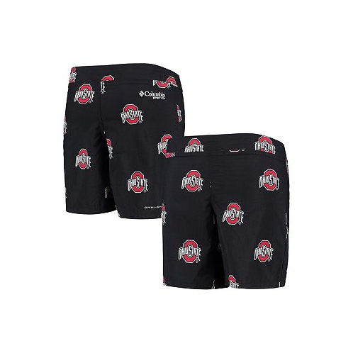 Columbia Big Boys Black Ohio State Buckeyes Backcast Printed Omni-Shade Shorts