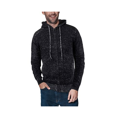 X-Ray Mens Full-Zip Sherpa Knit Hoodie Sweater