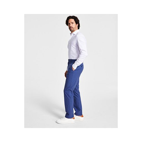 Tommy Hilfiger Mens Modern-Fit TH Flex Stretch Plaid Dress Pants