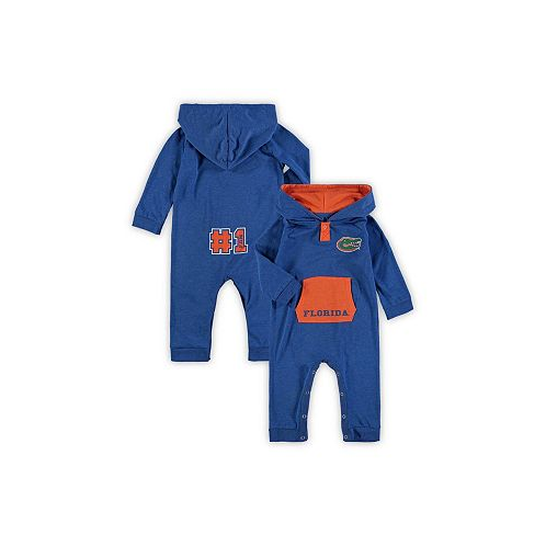 Colosseum Newborn and Infant Boys and Girls Royal Florida Gators Henry Pocketed Hoodie Romper