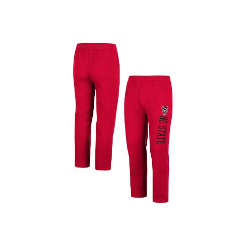 Colosseum Mens Red NC State Wolfpack Fleece Pants
