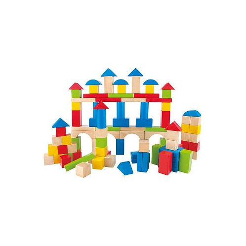 Hape Natural and Color Maple Blocks - Set of 100