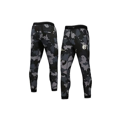 The Wild Collective Mens and Womens Black Pittsburgh Steelers Camo Jogger Pants