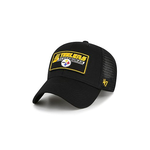 47 Brand Big Boys Black Pittsburgh Steelers Levee MVP Trucker Adjustable Hat