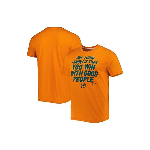 Homage Mens Orange Miami Dolphins Hyper Local Tri-Blend T-shirt