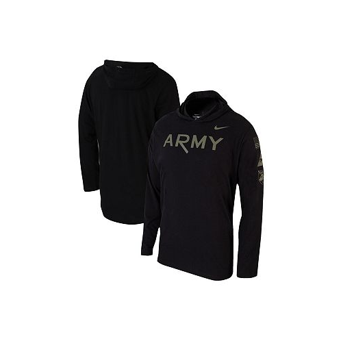 Nike Mens Black Army Black Knights 1st Armored Division Old Ironsides Rivalry Long Sleeve Hoodie T-shirt