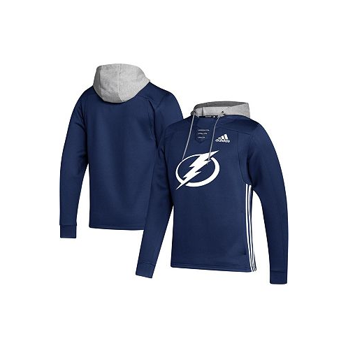 Adidas Mens Blue Tampa Bay Lightning Skate Lace Team Pullover Hoodie