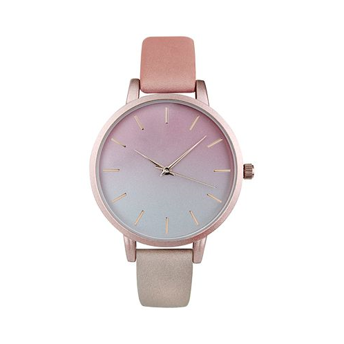 I.N.C. International Concepts Womens Pink Ombre Strap Watch 38mm