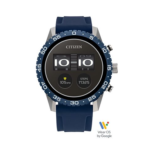 Citizen Unisex CZ Smart Wear OS Blue Silicone Strap Smart Watch 45mm