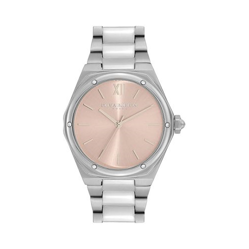 Olivia Burton Womens Sports Luxe Hexa Silver-Tone Stainless Steel Watch 33mm