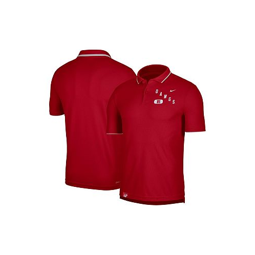 Nike Mens Red Georgia Bulldogs Wordmark Performance Polo Shirt