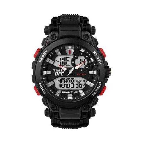 Timex UFC Mens Quartz Impact Resin Black Watch 50mm