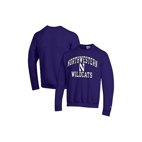 Champion Mens Purple Northwestern Wildcats High Motor Pullover Sweatshirt