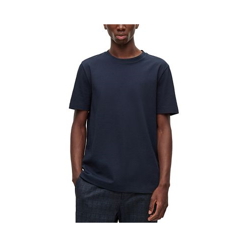 Hugo Boss BOSS Mens Cotton-Blend Bubble-Jacquard Structure T-shirt