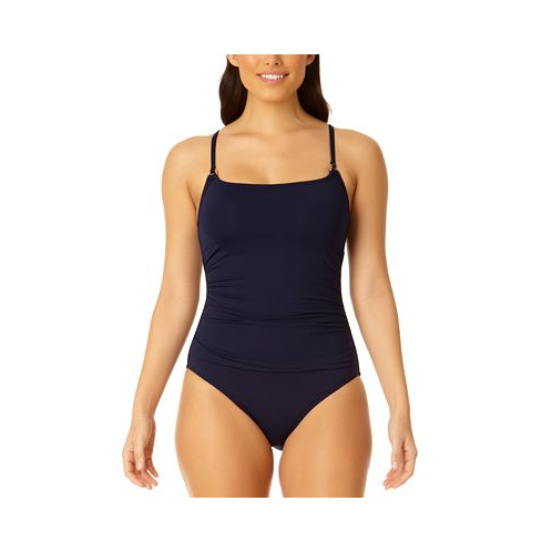 Anne Cole Womens Ruched One-Piece Swimsuit