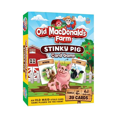 Masterpieces Old MacDonalds Farm - Stinky Pig Card Game for Kids