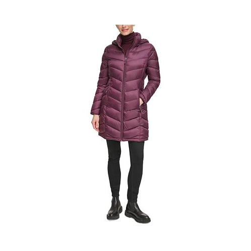 Charter Club Womens Packable Hooded Puffer Coat
