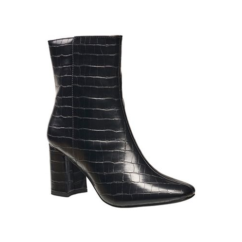 French Connection H Halston Womens Ella Heeled Croco Boots
