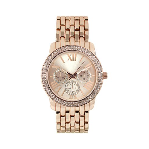 I.N.C. International Concepts Womens Rose Gold-Tone Bracelet Watch 38mm
