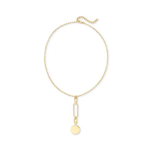 On 34th Gold-Tone Twisted Chain Y-Necklace 17 + 2 extender