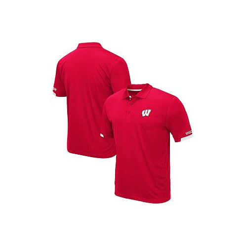 Colosseum Mens Red Wisconsin Badgers Big and Tall Santry Polo Shirt