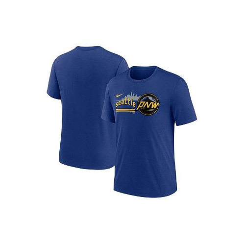 Nike Mens Royal Seattle Mariners 2023 City Connect Tri-Blend T-shirt