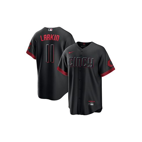 Nike Mens Black Cincinnati Reds Barry Larkin 2023 City Connect Replica Player Jersey